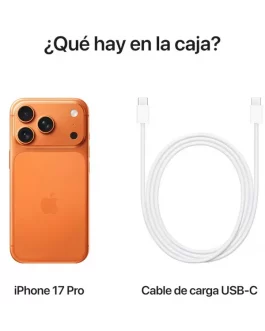 iPhone 17 Pro Max 256 GB – e SIM Naranja Cósmico