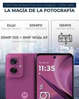 MOTOROLA G55 8+256GB Rosado