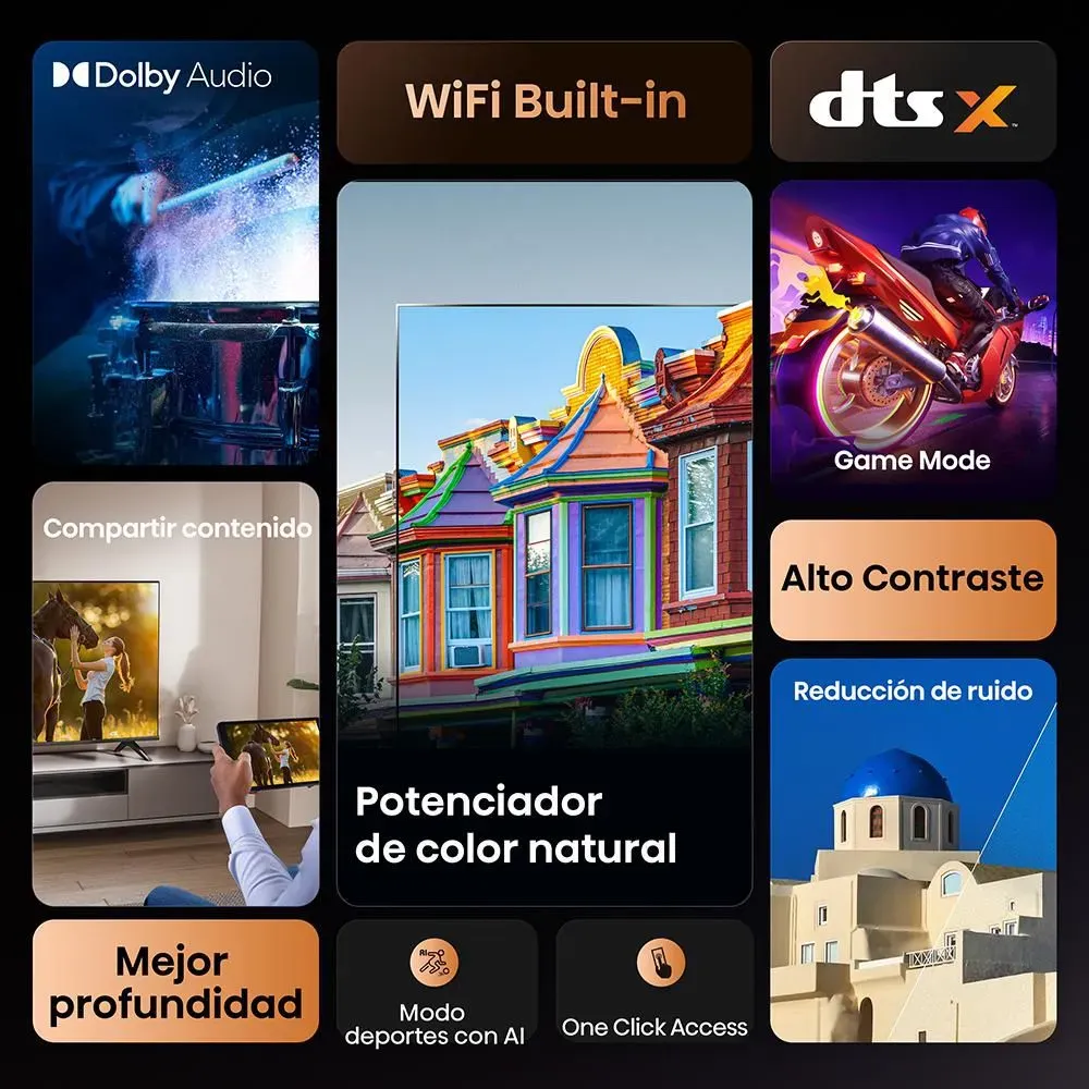 TELEVISOR HISENSE 32" FHD, SMART TV VIDAA, 32A4NV - 01363 - Imagen 3